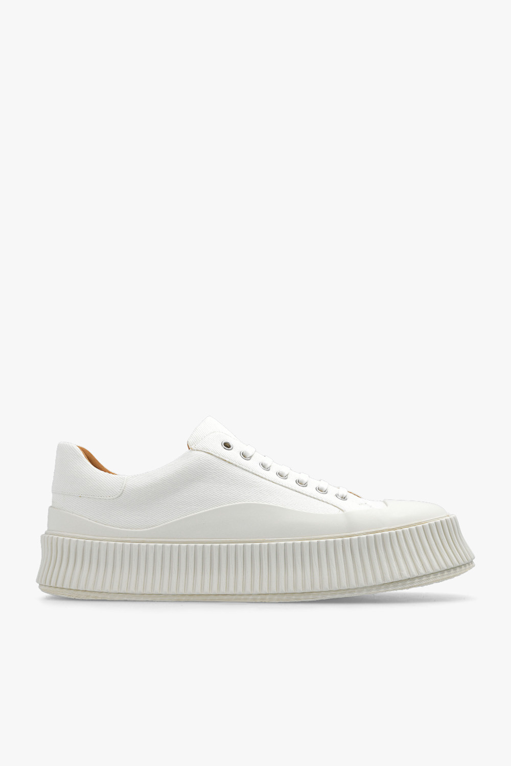 cedar⭐︎JIL SANDER LEATHER CREAM Jil Sander // Cream Leather Whipstitch & Anklet Heel – VSP